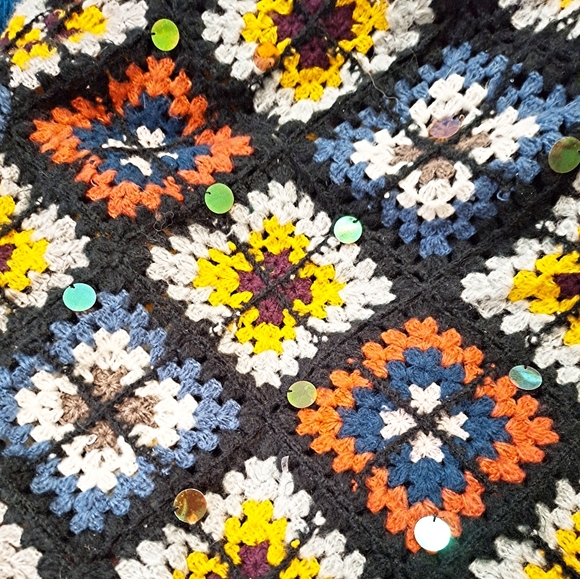 🦋NWOT! UNICORN! RARE! Granny Squares Party Cardi Duster Full Length Cardigan! - Picture 14 of 16